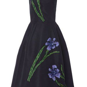 Carolina Herrera Floral Embroidered Dress